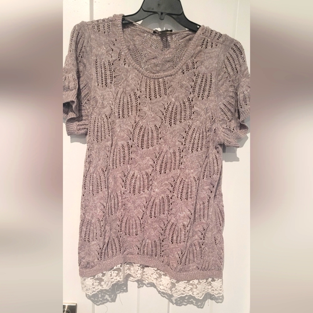 INC Woman Crochet Sweater